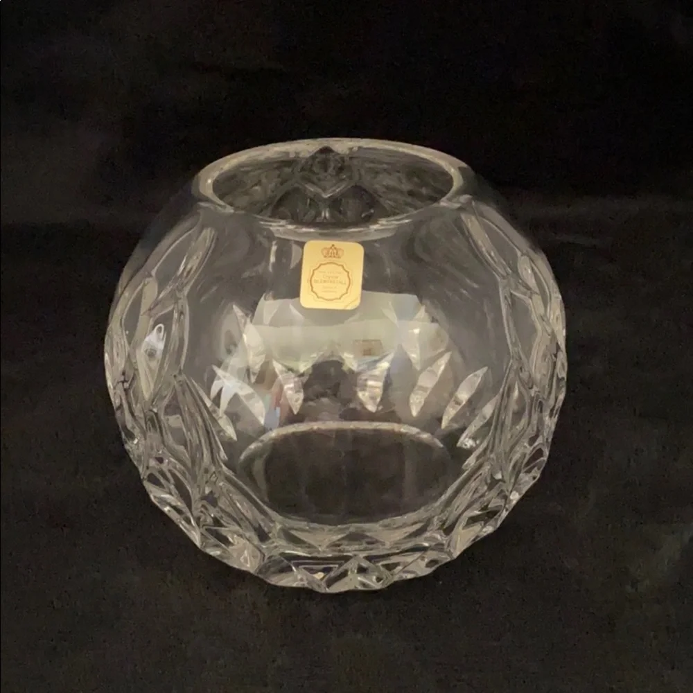 VINTAGE Bleikristall Hand Cut Lead Crystal Candy Bowl